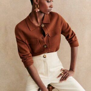 Like New - Sezane - Betty Cardigan - Hazelnut - Sz M